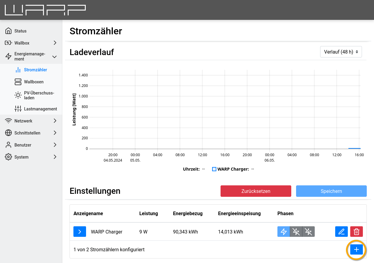 Stromzählerunterseite