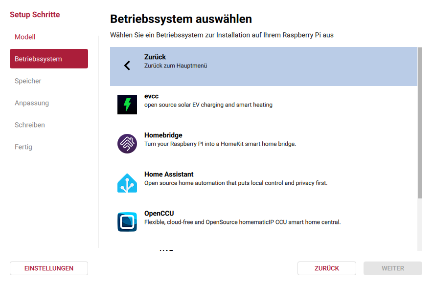Raspberry Pi Imager Screenshot