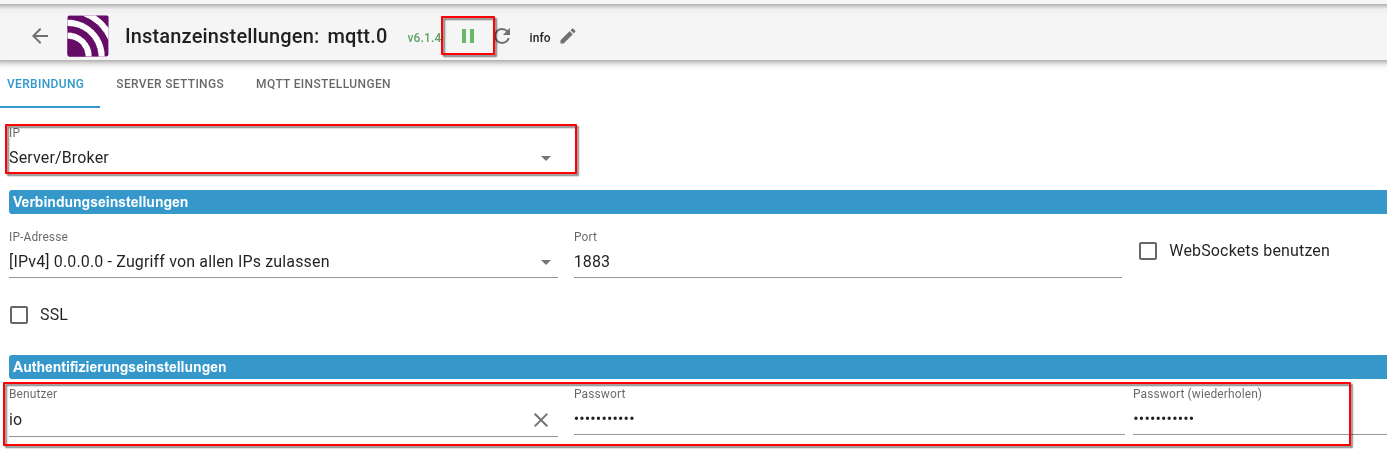 MQTT Adapter Configuration