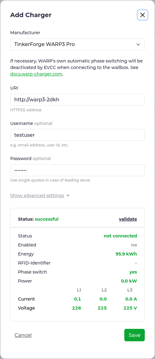 EVCC Web UI Screenshot