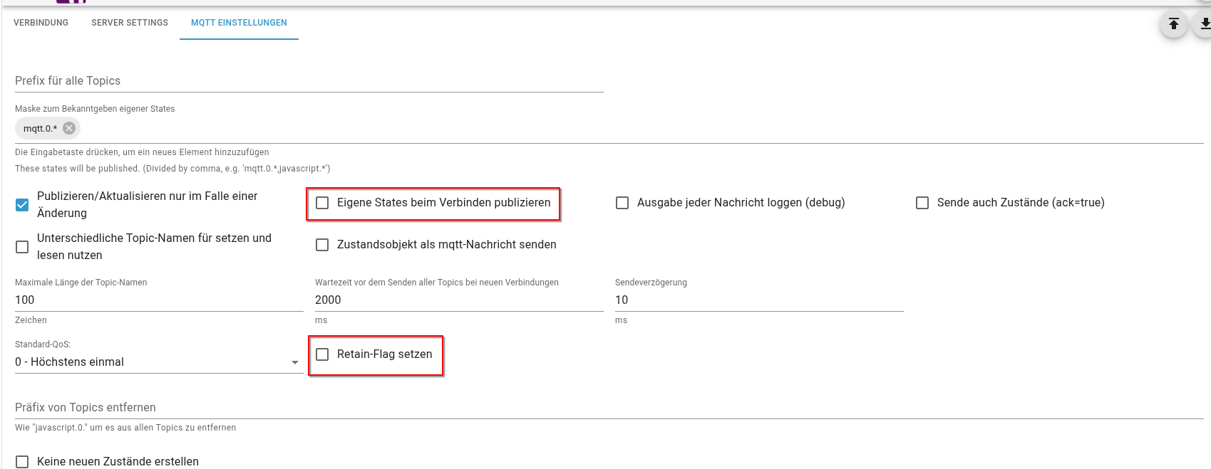 MQTT Adapter Configuration