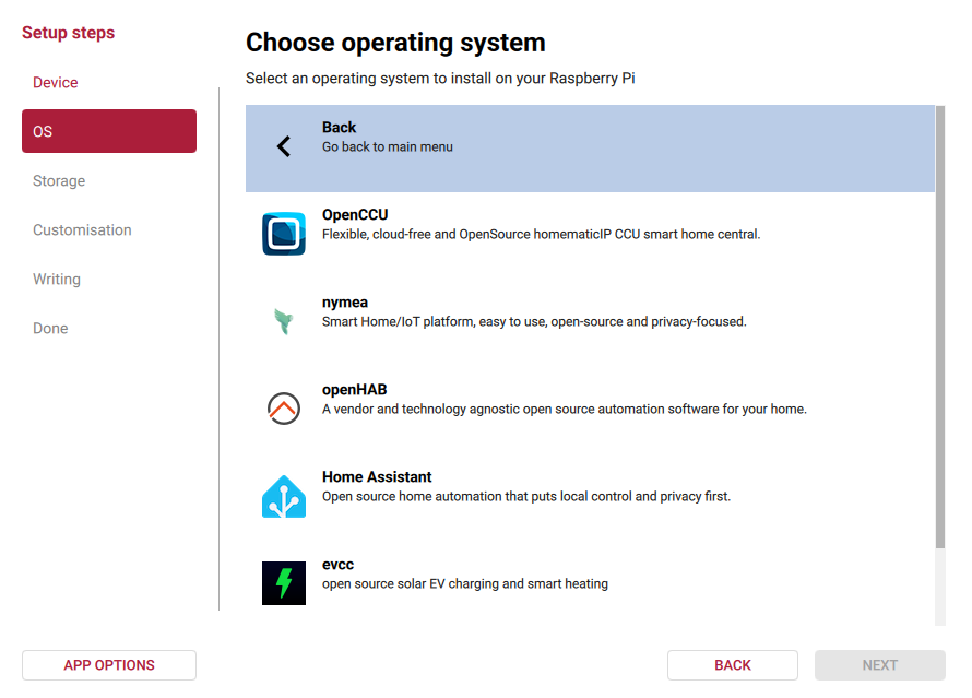 Raspberry Pi Imager Screenshot